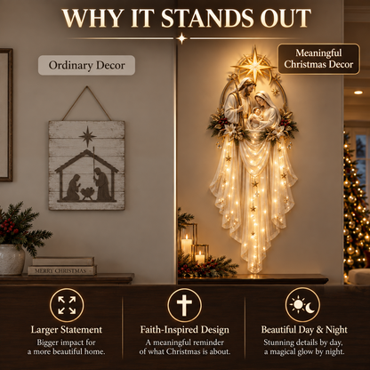 🎁 Holy Family Star Veil™ – Meaningful Christmas Wall Decor