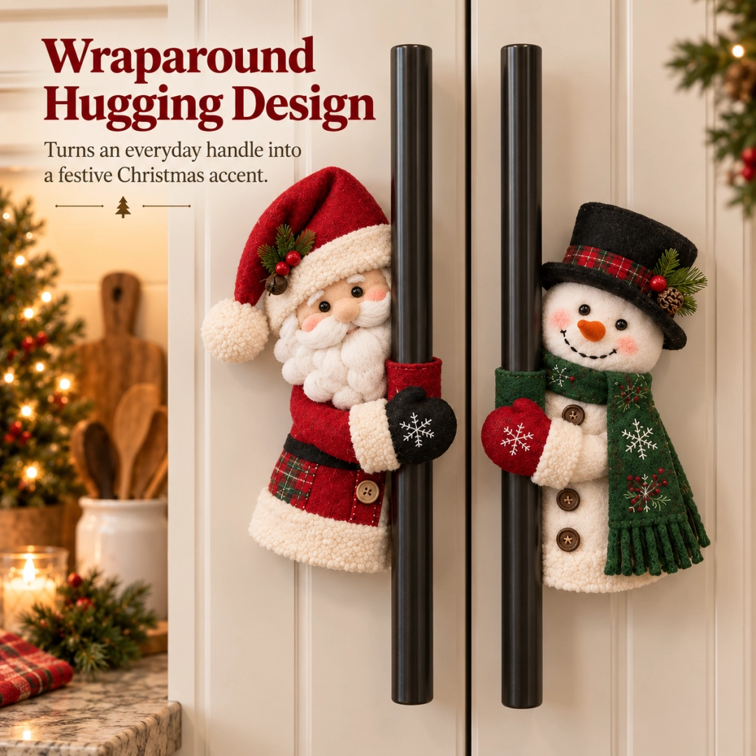 Christmas Santa & Snowman Handle Huggers – Set of 2