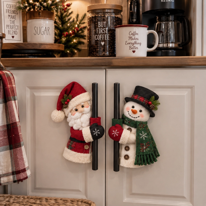 Christmas Santa & Snowman Handle Huggers – Set of 2