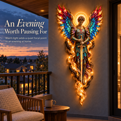 ⏰ 50% Off Sale ✝️ Heavenly Radiance™ Lighted Angel Wall Sculpture ✨