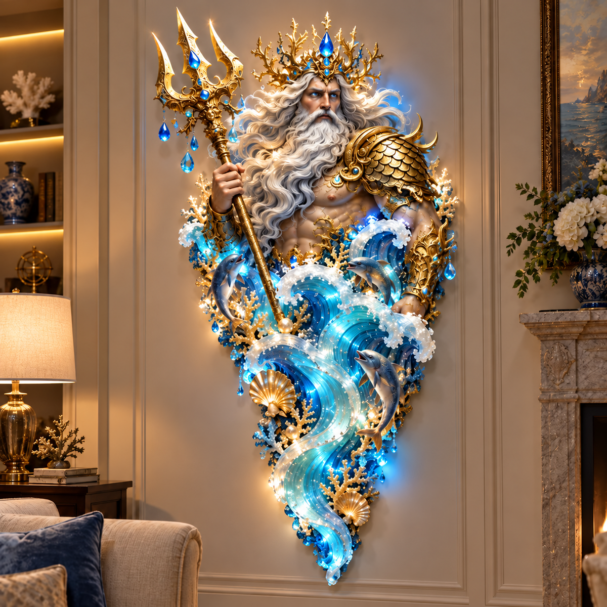 ⏰Limited 49% OFF - 🌊✨ Enchanted Ocean Legends™ Lighted Wall Décor Collection 🐋🧜‍♀️