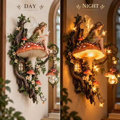 ⏰Last Day 50% OFF🧚✨ Enchanted Mushroom Fairy Wall Light 🍄🌿