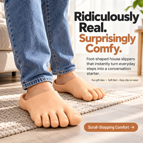 ToeTastic™ – Funny Realistic Foot Slippers