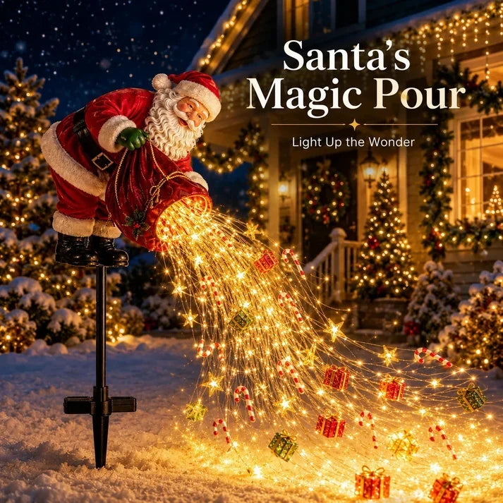 🎄49% OFF🎄 Snowman Magic Fountain -Flowing Snowflake LED Christmas Garden Light❄️
