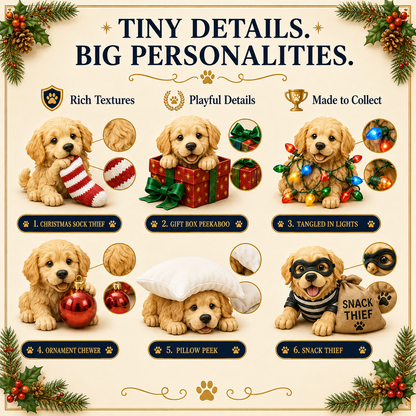 ⏰ 50% Off Sale 🎄 24 Days of Golden Mischief Advent Calendar – 24 Unique Golden Retriever Collectibles