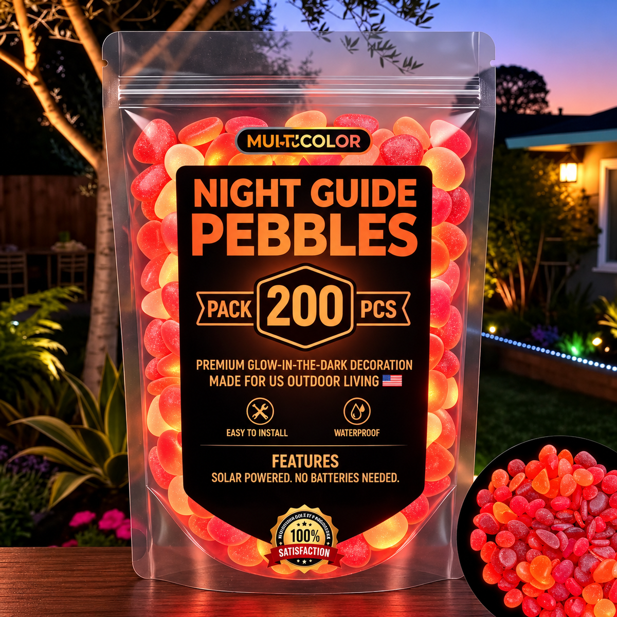 💥LAST DAY SALE 50%OFF💥🌈Colorful Glow-in-the-Dark Garden Stones