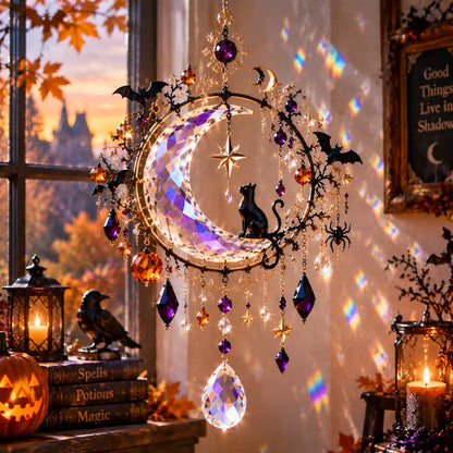🔥🎁🎃Halloween Crystal Suncatcher – 5 Witchy Window Designs