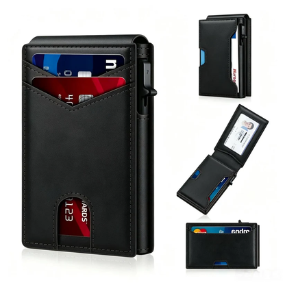 🔥Slim Pop-Up RFID Wallet for Men –  🤎Practical, sleek, and impossible to outgrow