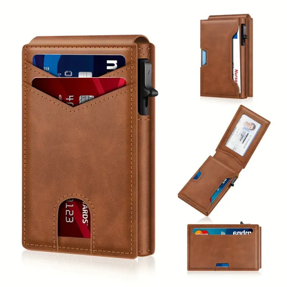🔥Slim Pop-Up RFID Wallet for Men –  🤎Practical, sleek, and impossible to outgrow