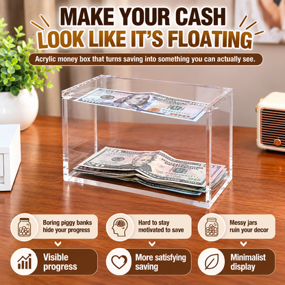 💵 Floating Money Box – Turn Every Bill Into a Satisfying Saving Moment ✨