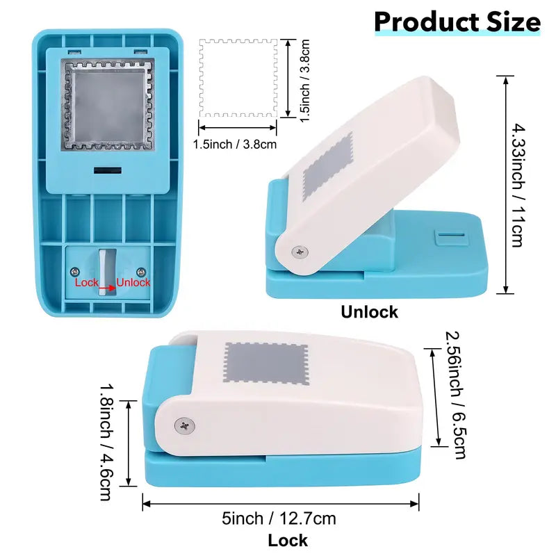 ✨Postage Stamp Paper Punch – Create Perfect Vintage-Style Edges for Scrapbooks, Cards & DIY Crafts