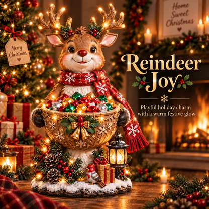 Last Day 50% Off❤️ Cardinal Christmas Treat Bowl™ – Lighted Holiday Candy Bowl & Tabletop Decor