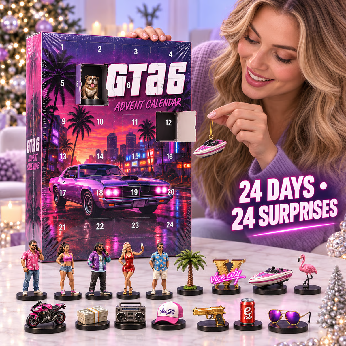 🏙️Mini Collectibles Countdown Calendar｜3D Printed Hand-Painted Mini Collectibles