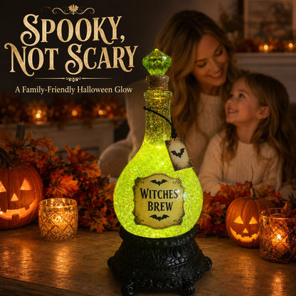 🔥Last Day 49% OFF -🧙✨Lighted Witches’ Brew Poison Bottle Glitter Globe(✨Same as the video)