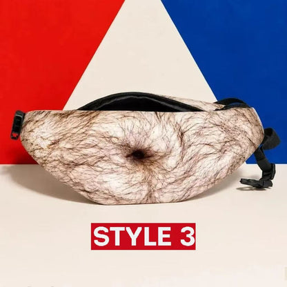 Funny Dad Bod Fanny Pack – Hilarious 3D Gag Gift Waist Bag