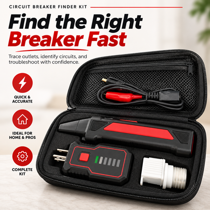 ⚡ Circuit Breaker Finder Kit – Fast & Accurate Electrical Circuit Tracer with Receiver, Outlet Tester & Accessories for Homeowners and Electricians