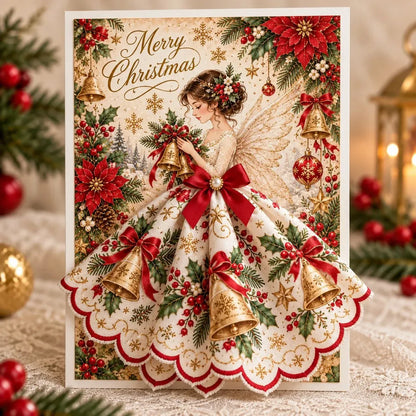 ⏳ Last Day 49% OFF – 👼 3D Christmas Angel Pop-Up Greeting Card | Meaningful Holiday Keepsake with Envelope & Space for Your Personal Message 🎄