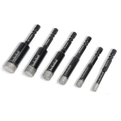 🔥49% OFF |Dry Diamond Drill Bit Set 🛠 Hex Shank Brazed Hole Saw for Tile, Glass & Granite