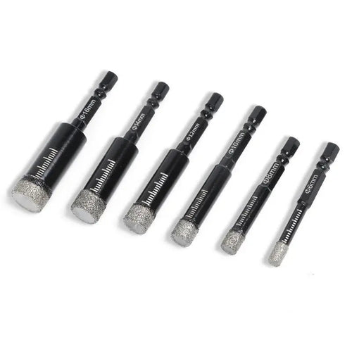 🔥49% OFF |Dry Diamond Drill Bit Set 🛠 Hex Shank Brazed Hole Saw for Tile, Glass & Granite
