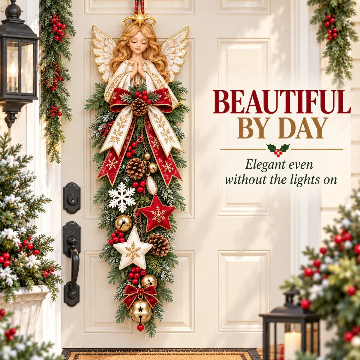 👼 Light-up Angel Christmas Door Decoration Gift – A Christmas blessing from heaven