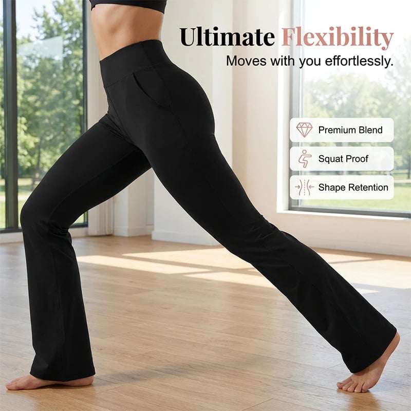 🧘‍♀️  50% OFF! ✨ Women's Stretchy Bootcut Yoga Pants – Flattering, Ultra-Flexible, Pockets Included