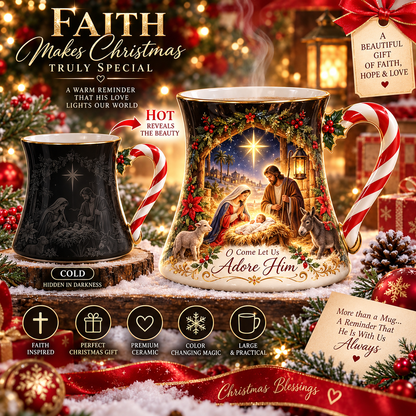 ✨Christmas Magic Color-Changing Mug – Heat Reveal Holiday Gift💫