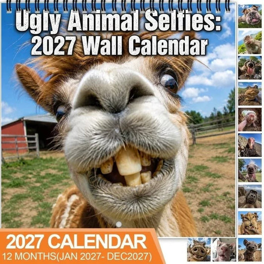 ⏰Limited Stock 49% OFF -📸 Ugly Animal Selfies™ 2027 Wall Calendar – 12 Months of Terrible Angles & Perfect Timing