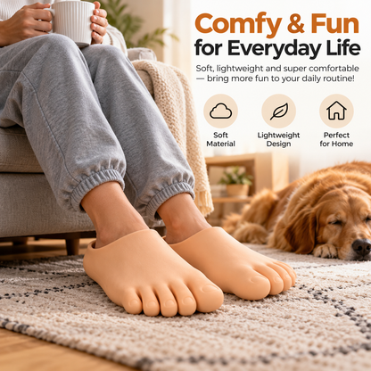 ToeTastic™ – Funny Realistic Foot Slippers
