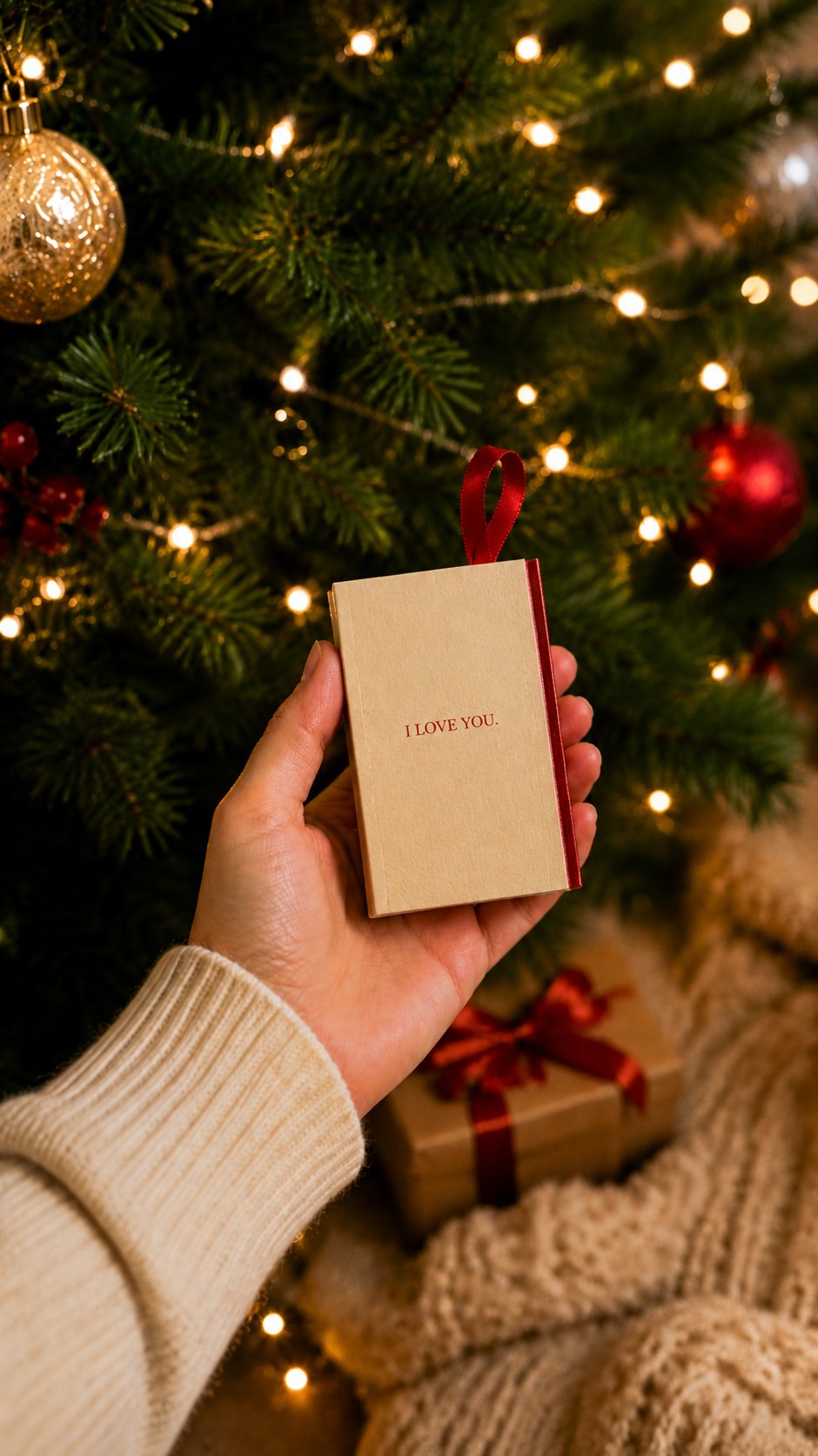 ❤️A Little Book Of LOVE For You (HANG ON THE TREE) 📖 Hardcover Christmas Tree Ornament 🎄🎀