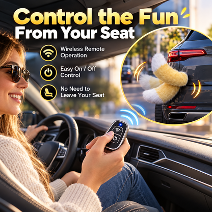 🐾 Remote Control Moving Car Tail – USB Rechargeable Fluffy Vehicle Decoration