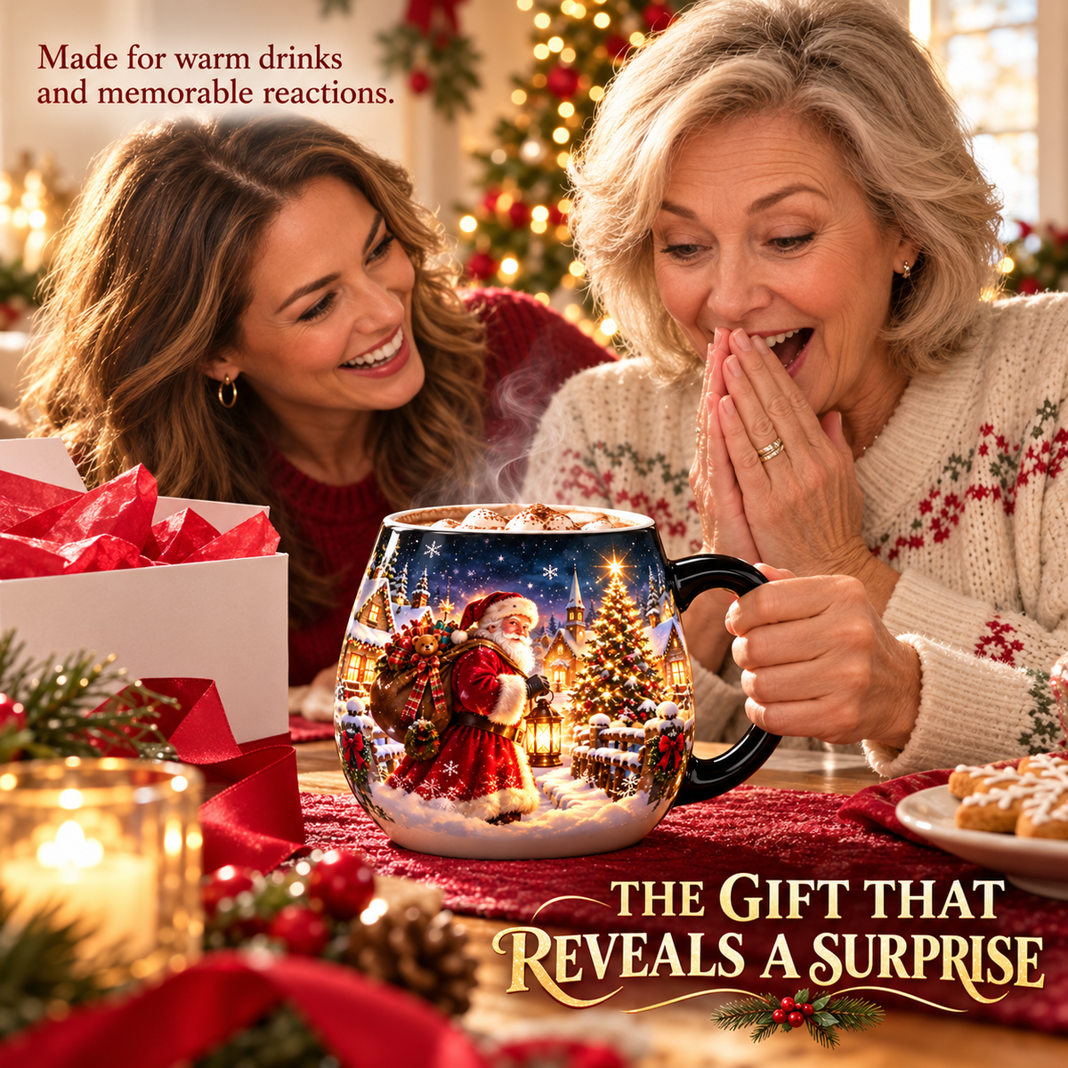 ✨Christmas Magic Color-Changing Mug – Heat Reveal Holiday Gift💫