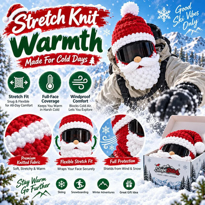 🎅🏂 3D Christmas Knit Ski Mask | 🌬️Warm Full-Face Cover in 3 Festive Styles for Ski Trips, Parties & Winter Adventures