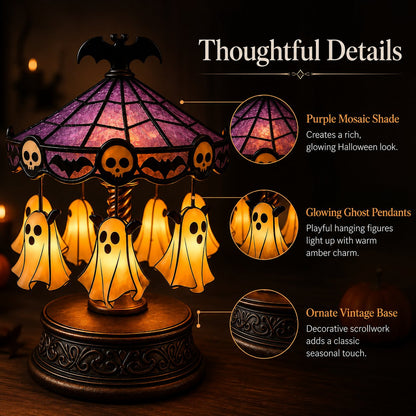 👻 Ghostly Carousel Night Light – Add Magical Halloween Glow to Your Room 🎃
