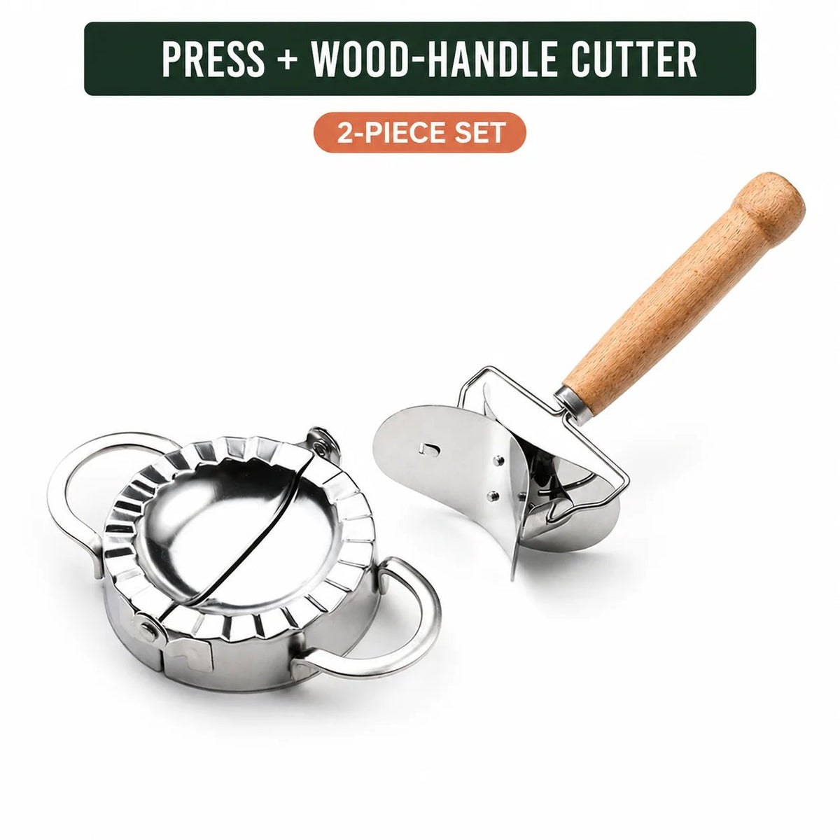 🥟 4‐in‐1 Dumpling Maker Set – Roll, Fill, Press & Seal – Stainless Steel