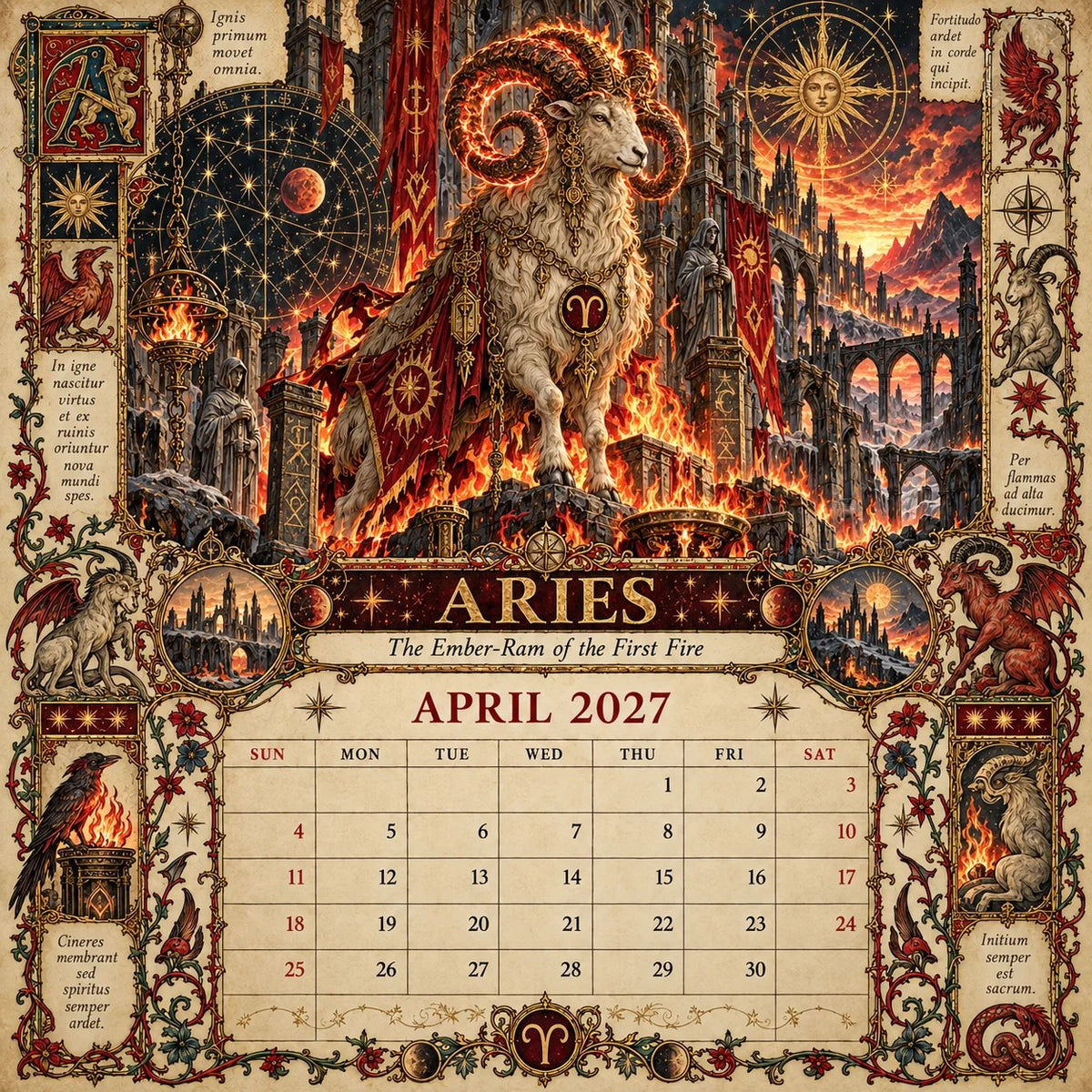 ⏳ Last Day 49% OFF – 🔮 2027 Zodiac Grimoire Desk Calendar | 12 Medieval-Inspired Zodiac Artworks for Astrology & Gothic Art Lovers ✨