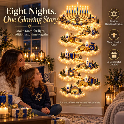 🕎 Hanukkah Festival of Lights Wall Decor Collection – 4 Glowing Designs Celebrating Eight Nights of Light ✨