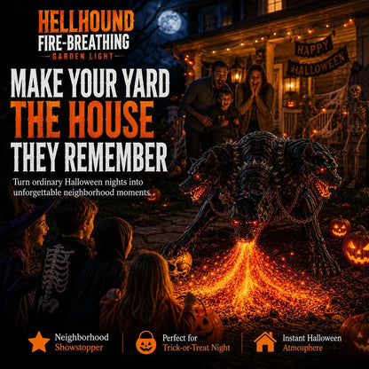 🎃 3-Headed Hellhound Halloween Light – Make Your Yard the One Everyone Remembers