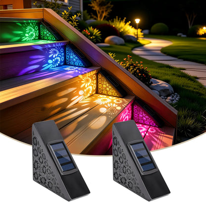 🔥 Buy 1 Get 1 Free 🔥 Solar Step Lights Outdoor — IP65 Waterproof LED Lights, Suitable for Decks, Stairs, Porches, Garden Paths, and Patio Steps