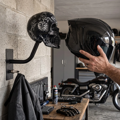 🏍️Skull Motorcycle Helmet Holder