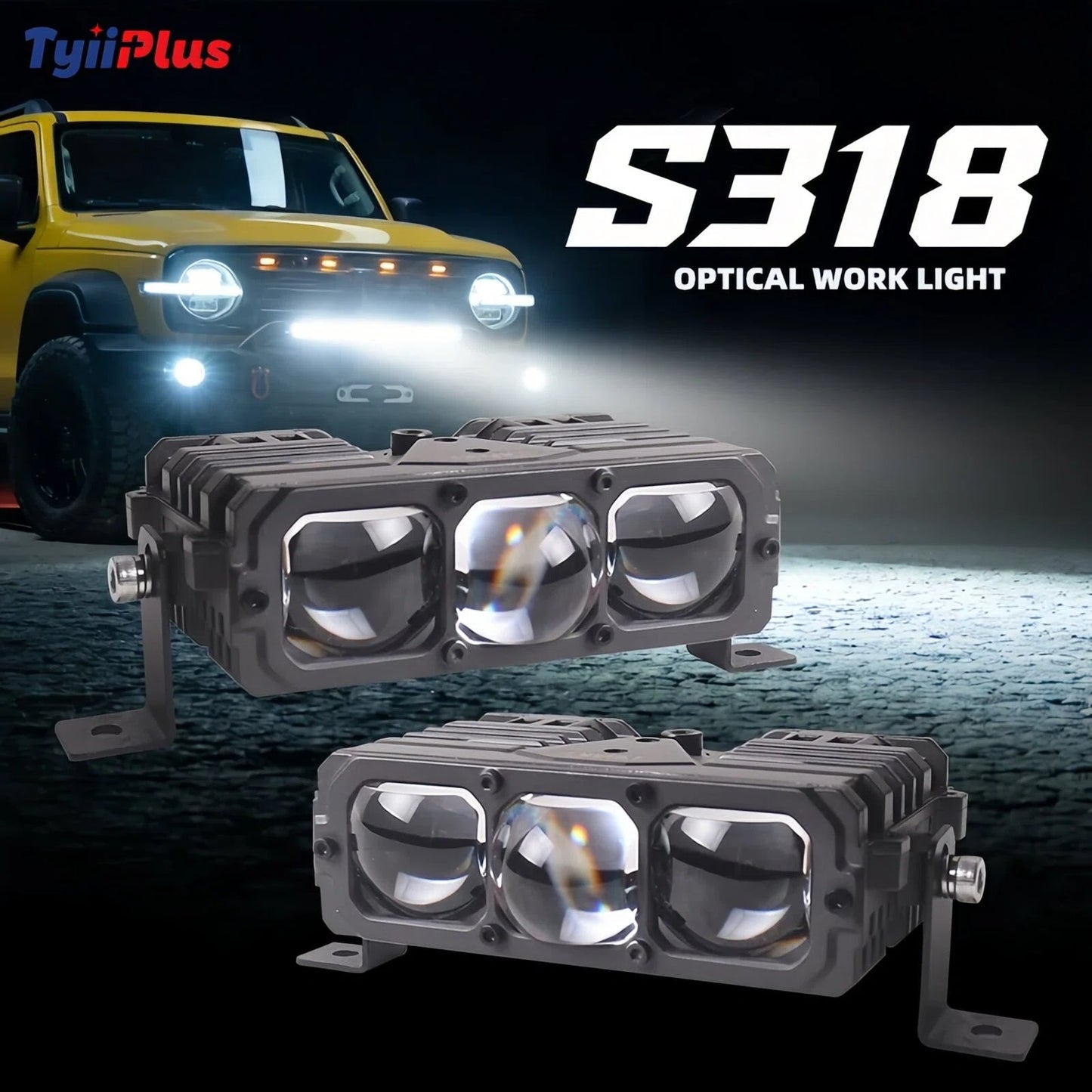 75W LED Driving Light – Super Bright 5500K Waterproof Car Spotlight