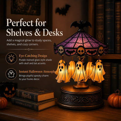 👻 Ghostly Carousel Night Light – Add Magical Halloween Glow to Your Room 🎃