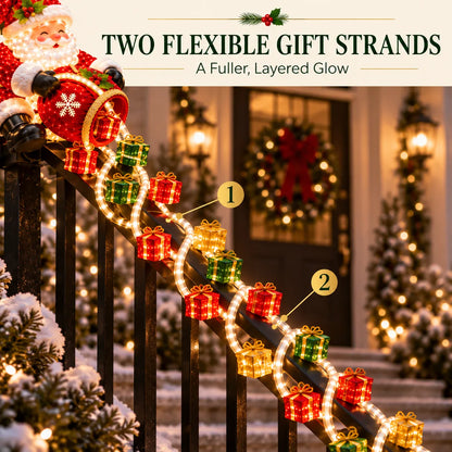🎅 Santa Magic Gift Cascade Railing Light🎄