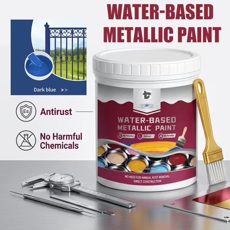 🔥⏳Time-Limited Special⏰Rust Converter Metallic Paint – One coat stops rust, no sanding, no fumes.  🔨🛡️