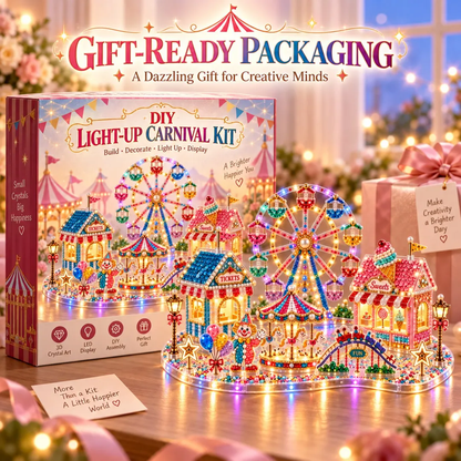 🎡 3D Carnival DIY Crystal Art Kit – Build Your Own Mini Amusement Park