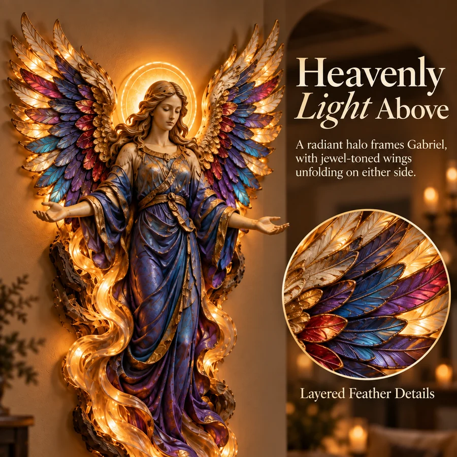 ✨Last Day 45% OFF✝️ Heavenly Radiance™ Lighted Angel Wall Sculpture