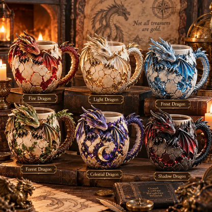🐉✨ Dragonbound Realms™ 3D Dragon Mug Collection – 6 Fantasy Designs with Sculpted Dragon Details ☕