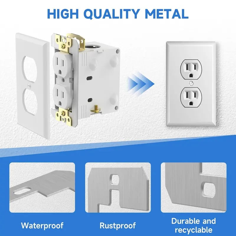 🔌 Metal Wall Plate Spacers – Level Recessed Outlets & Switches