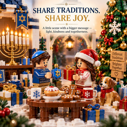 🎄🕎 Last Day 50% OFF 🔥 Holiday Harmony Christmas & Hanukkah Building Block Set