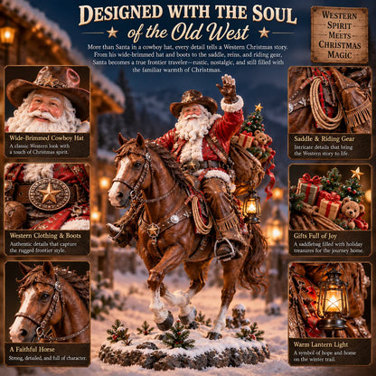 🔥Last Day 48% OFF🎄🤠 The Old West Cowboy Santa – A Homeward Christmas Keepsake