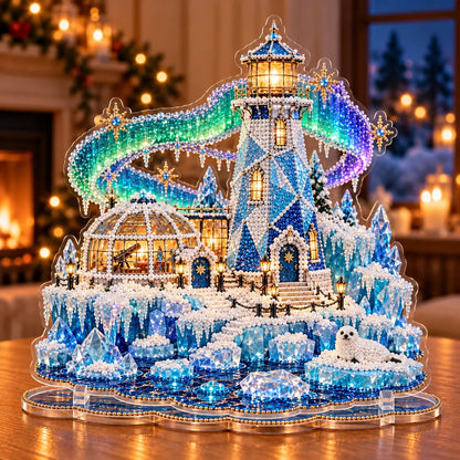 🎄 LAST DAY 49% OFF – Premium 2D Pearl Christmas Lighthouse Diamond Painting Art Kit | Luxury Flocked Canvas with Scratch-Resistant Non-Fading Pearl Beads DIY Holiday Decor 🎅⛄️❄️